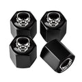 4pcs /Set Skeleton Metal Tire Valve Caps Automobile Modification Universal Valve Core Cover