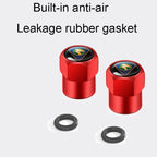 4pcs /Set Car Labeled Metal Tire Valve Caps Automobile Universal Modified Valve Covers