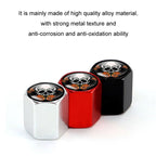 4pcs/set Skull Metal Car Tire Universal Modified Aluminum Alloy Valve Cap
