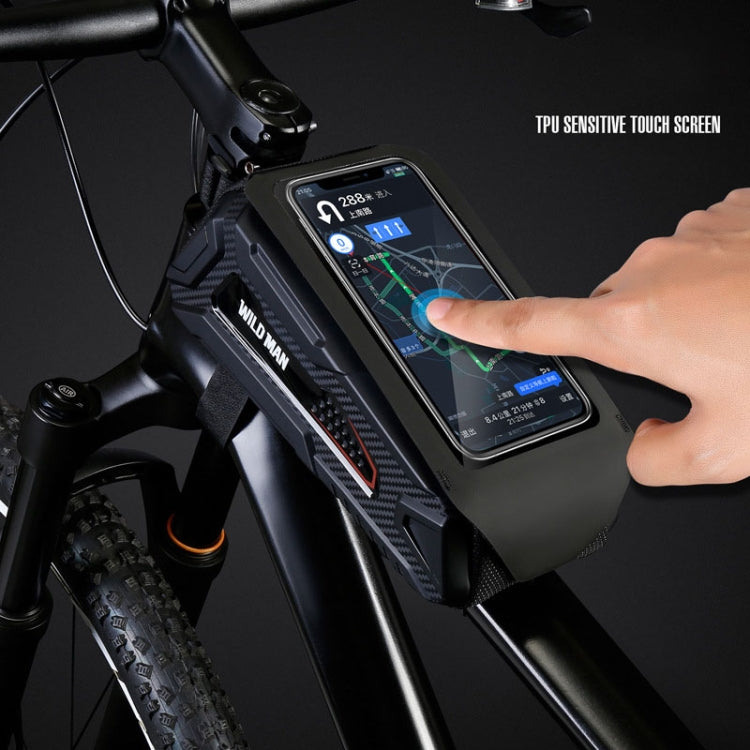 WILD MAN M90 EVA Hard Shell Mountain Bike Mobile Phone Touch Screen Waterproof Front Beam Bag — view 7