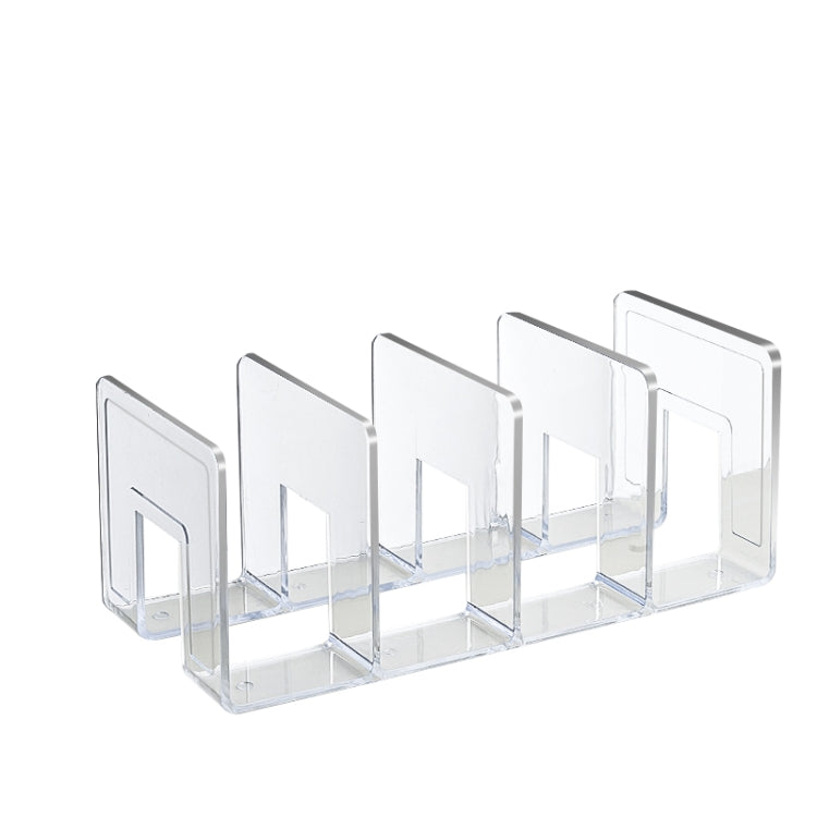 Acrylic Desktop Bookend Book Storage Rack Office Stationery Bookshelf — Thicken Purple