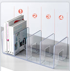 Acrylic Desktop Bookend Book Storage Rack Office Stationery Bookshelf — view 6