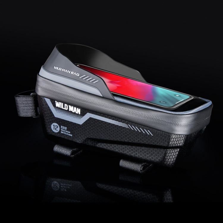 WILD MAN ES12 1L Mountain Bike Front Beam Bag Bicycle Waterproof Phone Saddle Bag — ES12 (Red)