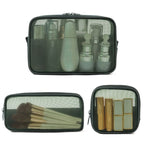 Travel Waterproof Toiletry Bag Portable Transparent Handheld Cosmetic Bag — Small Olive Green
