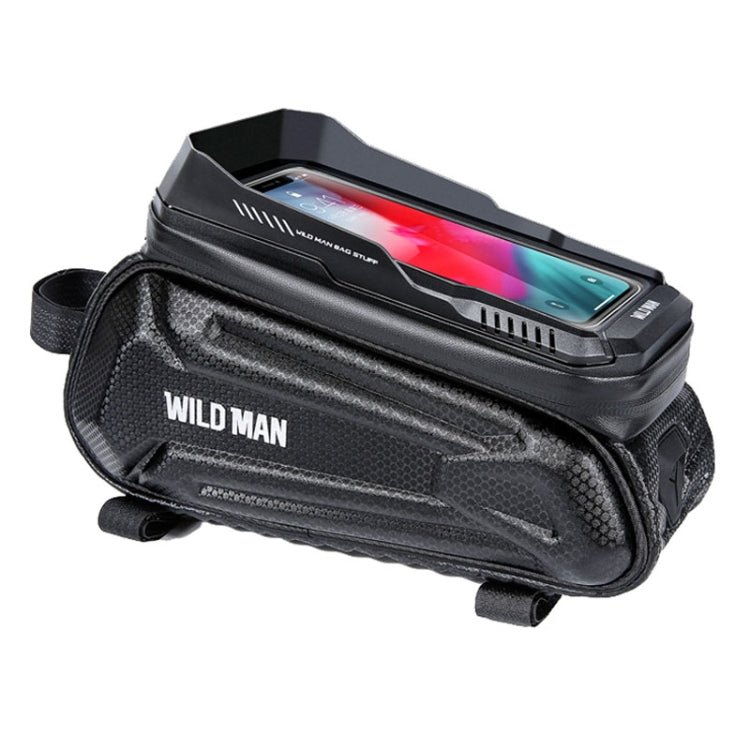 WILD MAN XT5 1.2L EVA Hard Shell Bike Front Beam Bag Touch Screen Phone Waterproof Bag — XT5 (Twill)
