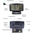 LCD Night Light Car Clock Automotive Electronics Inside And Outside Dual Thermometer