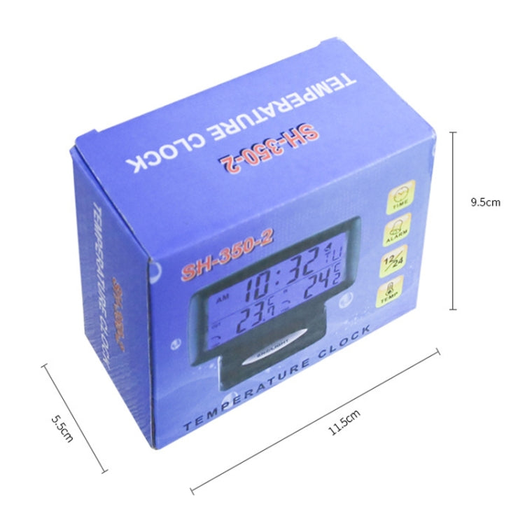 LCD Night Light Car Clock Automotive Electronics Inside And Outside Dual Thermometer