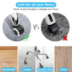 2 Inch 11 x 22mm Plunger Swivel Casters Chair Replacement Wheels — view 8