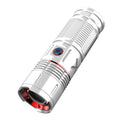 Outdoor White Laser Type-C Charging Telescopic Zoom Flashlight with Power Bank Function