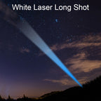 Outdoor White Laser Type-C Charging Telescopic Zoom Flashlight with Power Bank Function