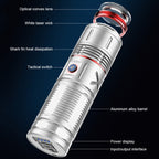 Outdoor White Laser Type-C Charging Telescopic Zoom Flashlight with Power Bank Function