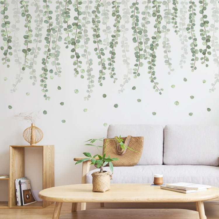 Simple Fresh Leaf Wall Stickers Living Room Bedroom Plants Self-Adhesive Wallpaper