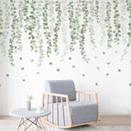 Simple Fresh Leaf Wall Stickers Living Room Bedroom Plants Self-Adhesive Wallpaper — view 4