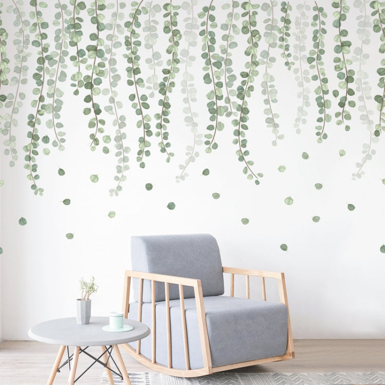 Simple Fresh Leaf Wall Stickers Living Room Bedroom Plants Self-Adhesive Wallpaper — view 4