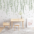 Simple Fresh Leaf Wall Stickers Living Room Bedroom Plants Self-Adhesive Wallpaper — view 5