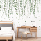Simple Fresh Leaf Wall Stickers Living Room Bedroom Plants Self-Adhesive Wallpaper — view 6