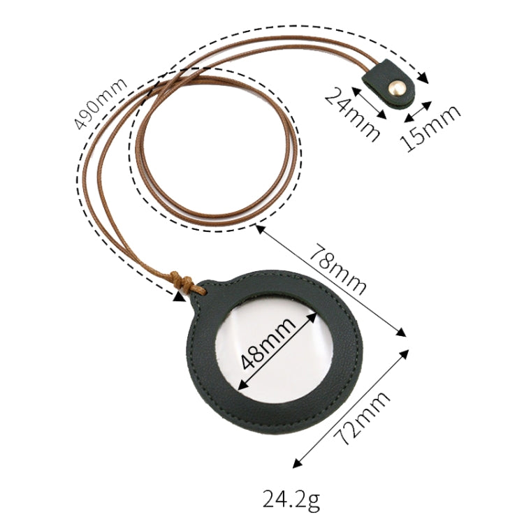 3X Adjustable Hanging Magnifier Portable Elderly Magnifying Glass with Leather Case