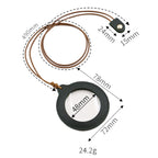 3X Adjustable Hanging Magnifier Portable Elderly Magnifying Glass with Leather Case