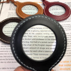 3X Adjustable Hanging Magnifier Portable Elderly Magnifying Glass with Leather Case