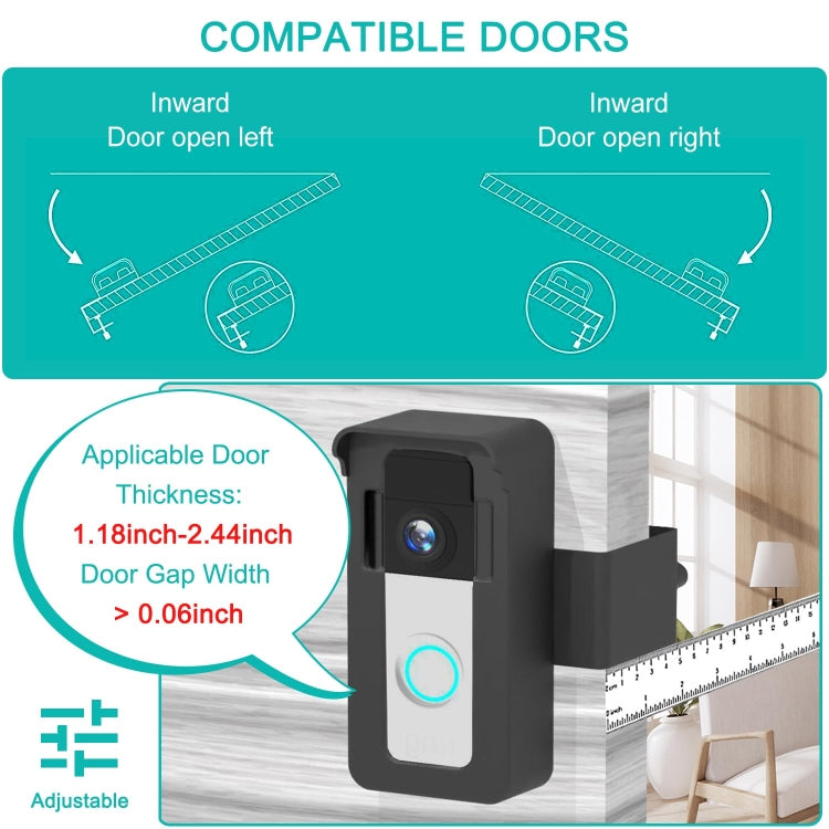 For Blink / Google Ring Doorbell Device Universal Door Overhead Bracket Anti-theft Adjustable — view 5