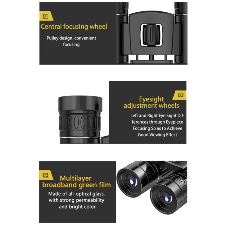 HD Powerful Folding Binoculars for Hunting Outdoor Camping