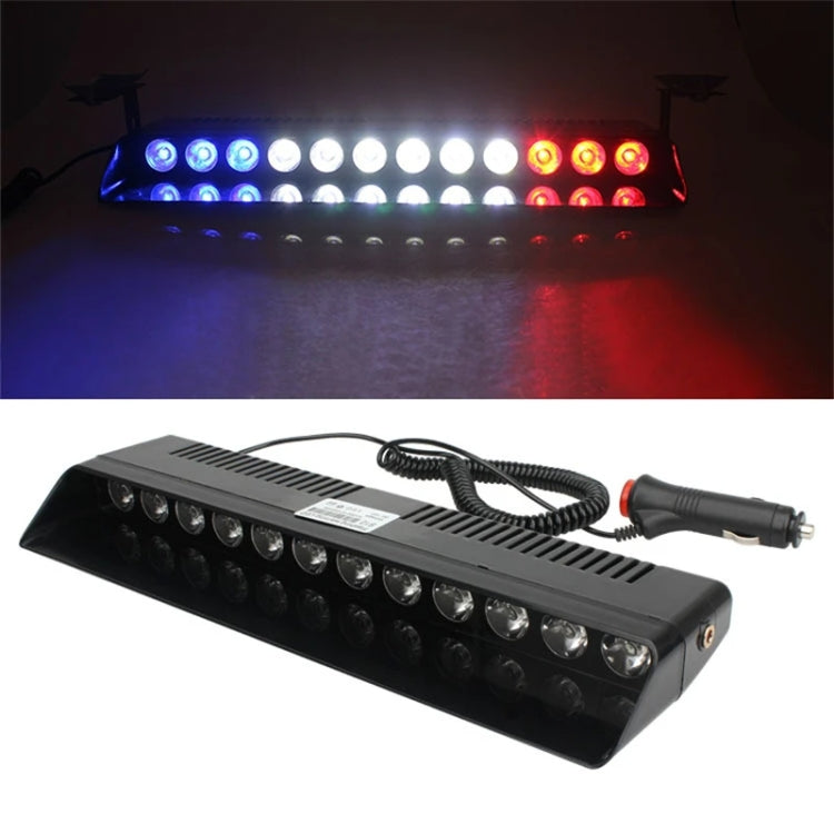 12 LED Car Front Suction Cup High Brightness Strobe Light — Red White