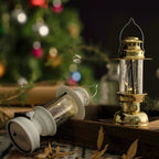 Retro LED Electronic Portable Lights Christmas Decoration Night Lights — Copper Line (Black)