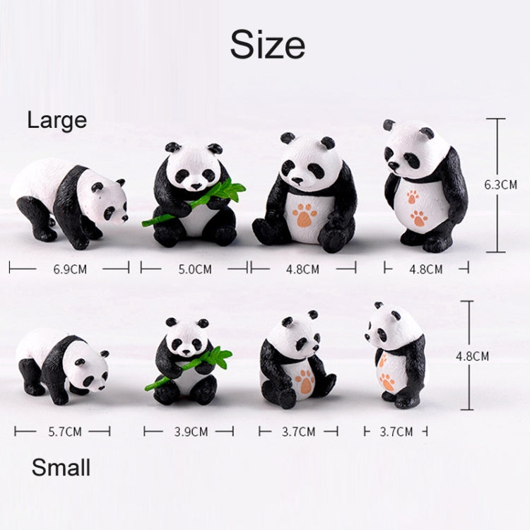 4pcs/set Panda Micro Landscape PVC Cake Accessories Doll Ornaments — view 4