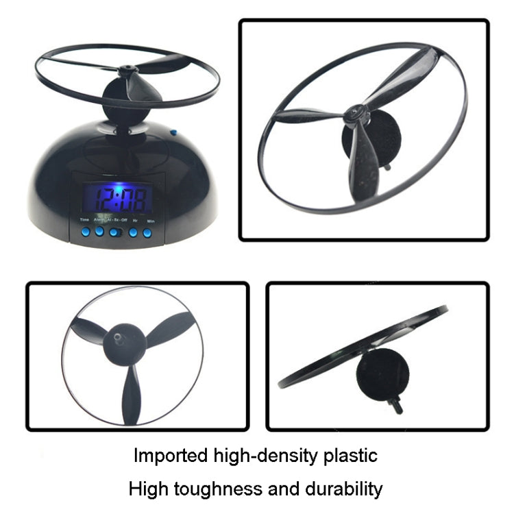 Student Multifunctional LED Flying Alarm Bells Lazy Flying Propeller Digital Alarm Clock — view 4