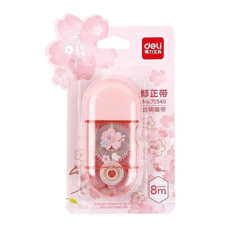Deli 5mm x 8m Cherry Blossom Correction Tape Cute Portable Corrector Stationery