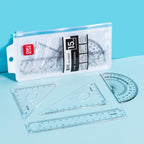Deli 4-in-1 Ruler Set for Students Ruler Stationery Set