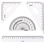 Deli 4-in-1 Ruler Set for Students Ruler Stationery Set