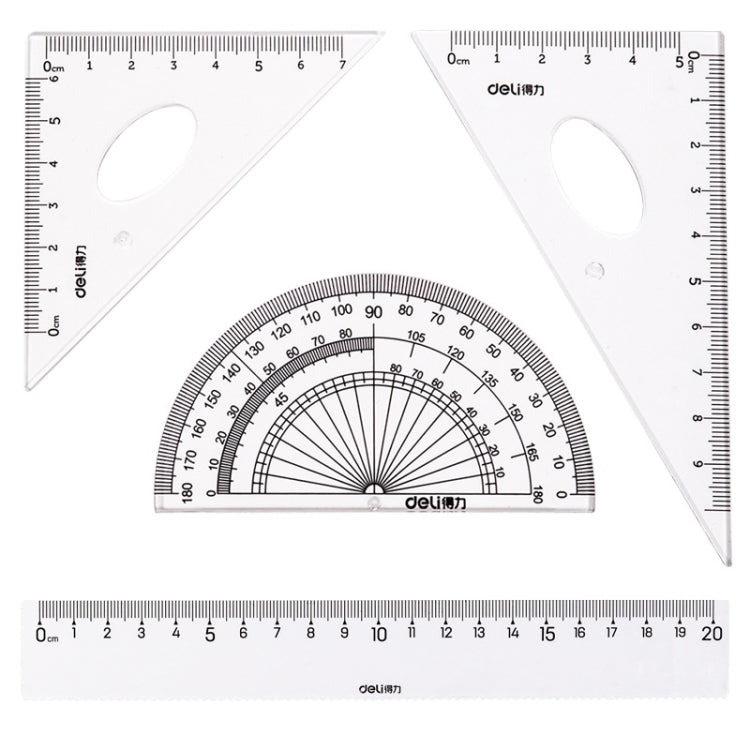 Deli 4-in-1 Ruler Set for Students Ruler Stationery Set