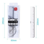 Deli 4-in-1 Ruler Set for Students Ruler Stationery Set