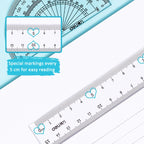 Deli 4-in-1 Ruler Set for Students Ruler Stationery Set