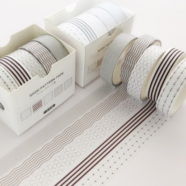 5rolls /Box 3m Washi DIY Decoration Handbook Tape Set