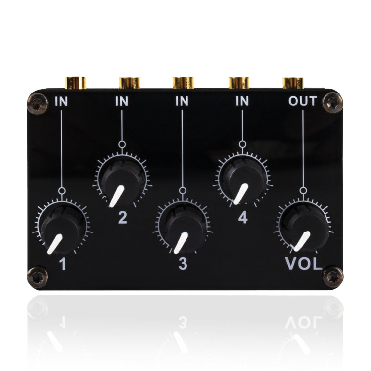 Portable 4-Way Stereo Line Passive Mixer Console — TX400