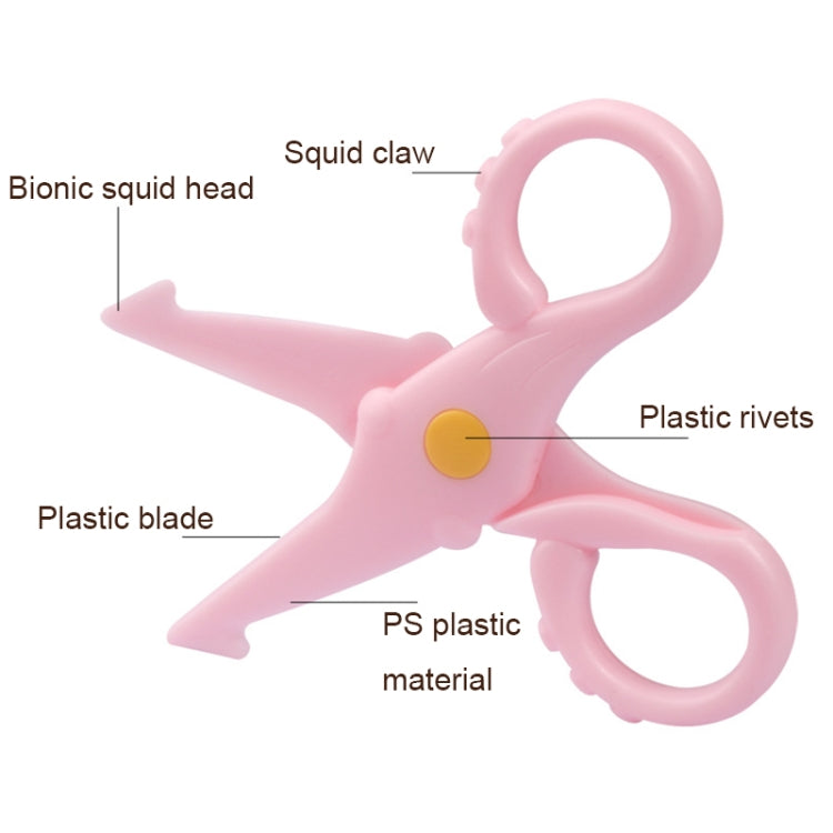 10pcs Cute Squid Mini Plastic Scissors Children Handmade Paper Cutting Tools