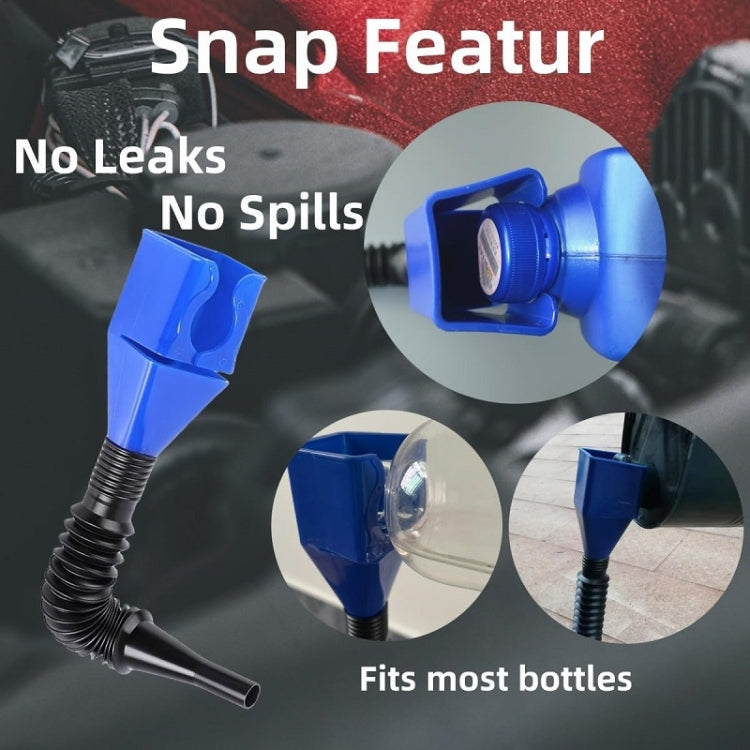 5pcs Plastic Refueling Funnel Portable Folding Telescopic Hose Hands-Free Bayonet — view 7