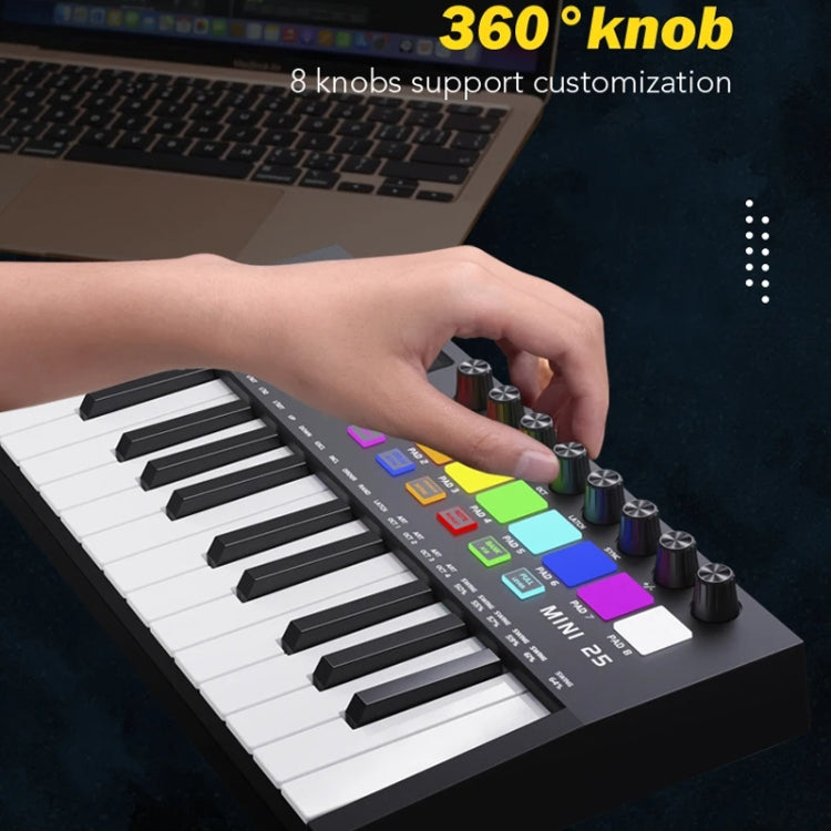 MD02 25 Key USB Keyboard And Drum Pad MIDI Controller Keyboard Piano — view 6