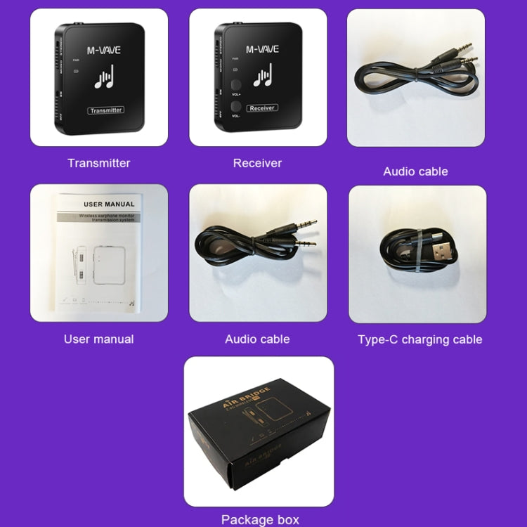M-VAVE WP-10 2 In 1 Wireless Monitor Ear Return Transmitter Receiver One In One — view 9