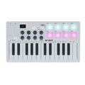 USB MIDI Keyboard Controller With 8 Back Drum Pads, M-VAVE SMK-25
