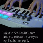 USB MIDI Keyboard Controller With 8 Back Drum Pads, M-VAVE SMK-25 — view 11