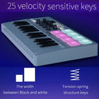USB MIDI Keyboard Controller With 8 Back Drum Pads, M-VAVE SMK-25 — view 4
