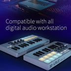 USB MIDI Keyboard Controller With 8 Back Drum Pads, M-VAVE SMK-25 — view 5