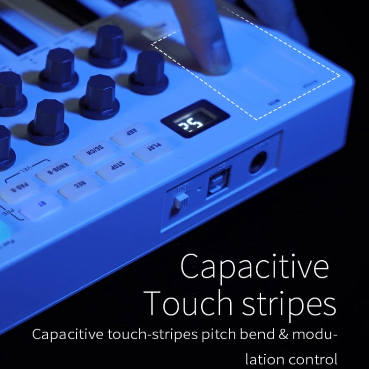 USB MIDI Keyboard Controller With 8 Back Drum Pads, M-VAVE SMK-25 — view 7