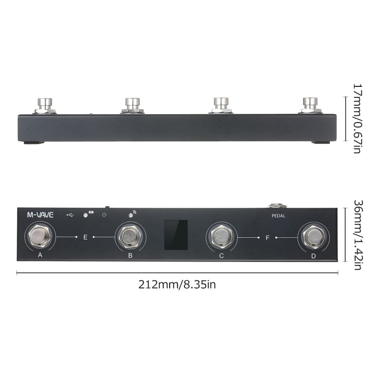 M-VAVE MIDI Bluetooth Controller MIDI Pedal Page Turner Multifunctional Musical Instrument Accessories — view 3