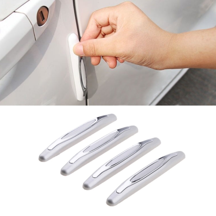 4pcs/set Car Door Anti-collision Strips Rearview Mirror Anti-scratch Stickers — Grey