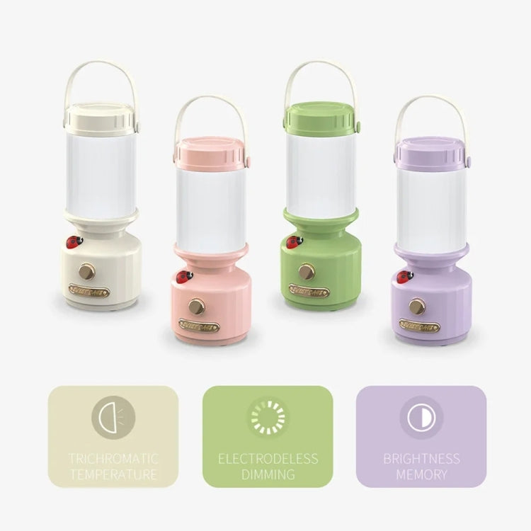 Tripolar Dimmable LED Bedside Night Light Camping Decorative Ambient Light — Purple