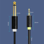 JINGHUA 3.5mm To Dual 6.5mm Audio Cable 1 In 2 Dual Channel Mixer Amplifier Audio Cable